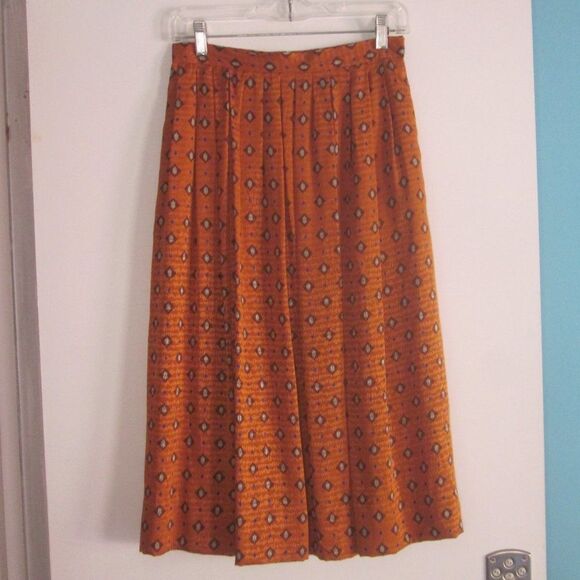 Anne Klein II Petites VINTAGE Size 6 Silk Skirt with Matching Pleated Cummerbund - Picture 1 of 8